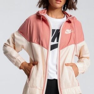Nike Women's Two-Tone Pink and Cream Utility Jacket